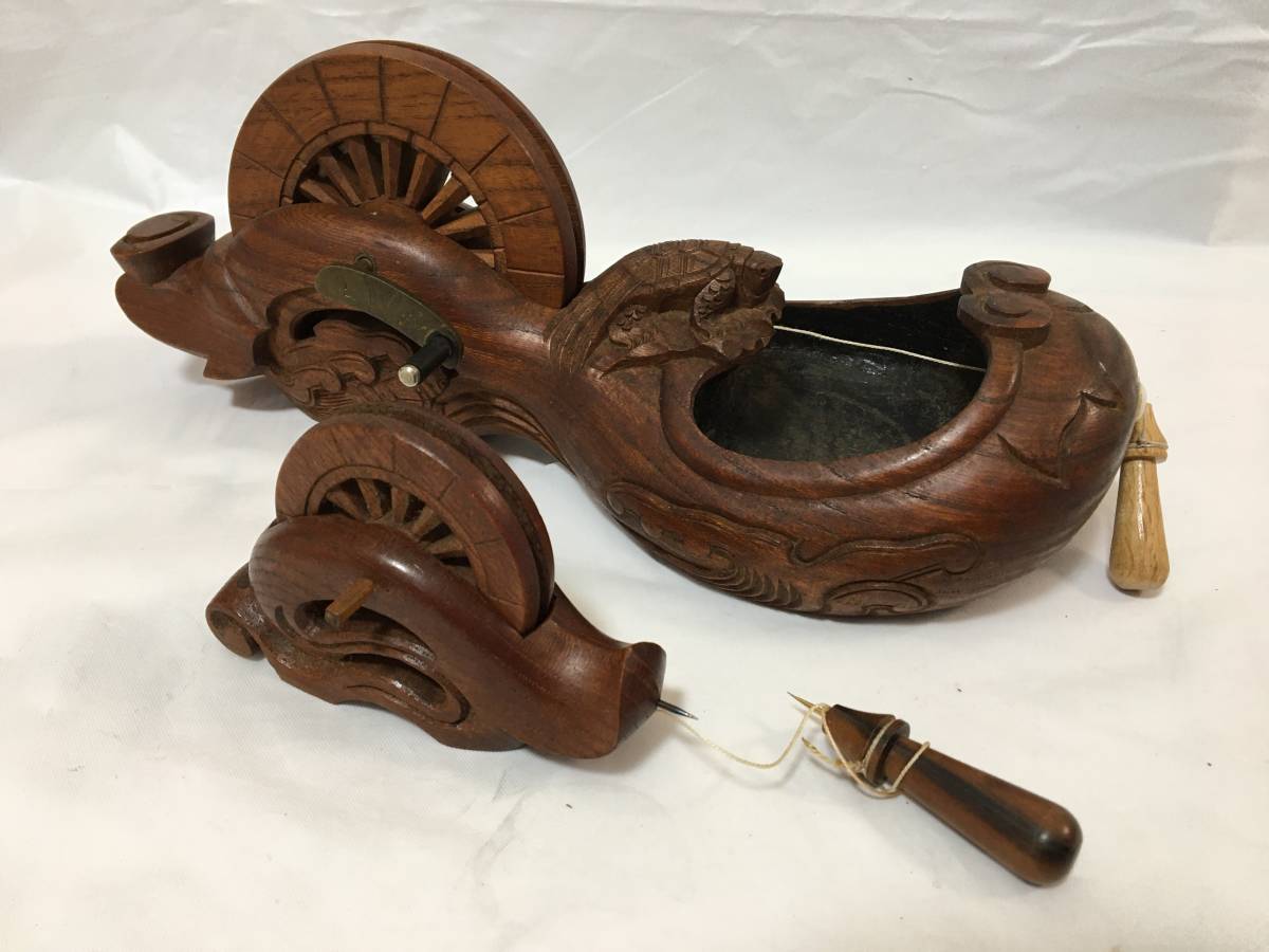 流】古美術品 木彫布袋置物 高27cm DG412 【公式通販】