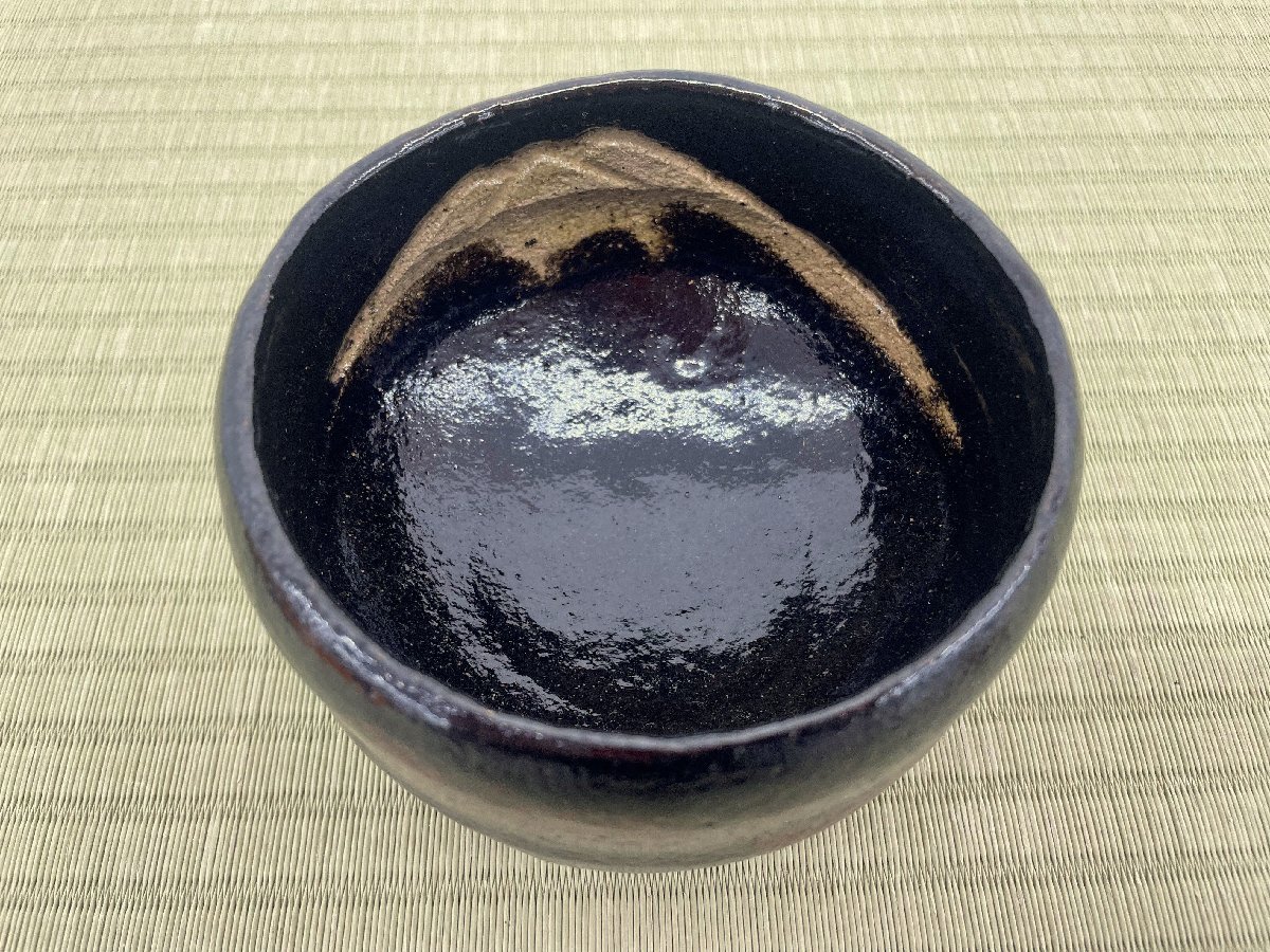 黒楽茶碗 茶道具 佐々木松楽造 書付 抹茶碗 佐々木松楽 前大徳 共箱