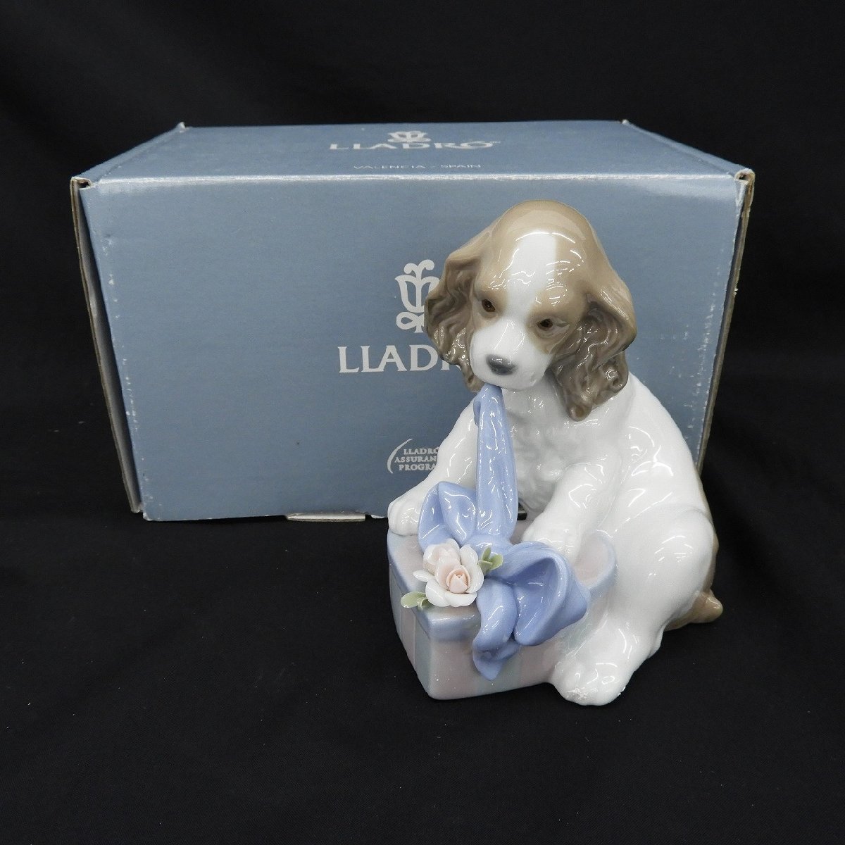 【美品】LLADRO リヤドロ 犬 8312 待ちきれなくて フィギュリン 置物 箱付 851109724 1030