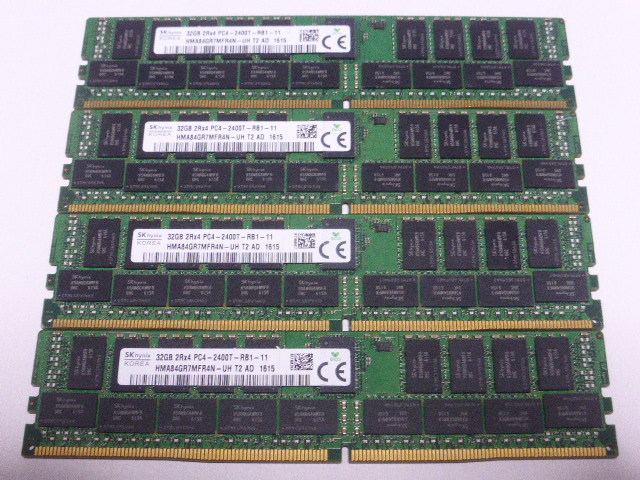 SALE，豊富な メモリ サーバーパソコン用 1.20V SK hynix PC4-19200T DDR4-2400T ECC Registered 32GBx4枚合計128GB 起動確認済 HMA84GR7MFR4N-UH①(DIMM)｜売買されたオークション情報、yahooの商品情報をアーカイブ公開 - オークフ DIMM