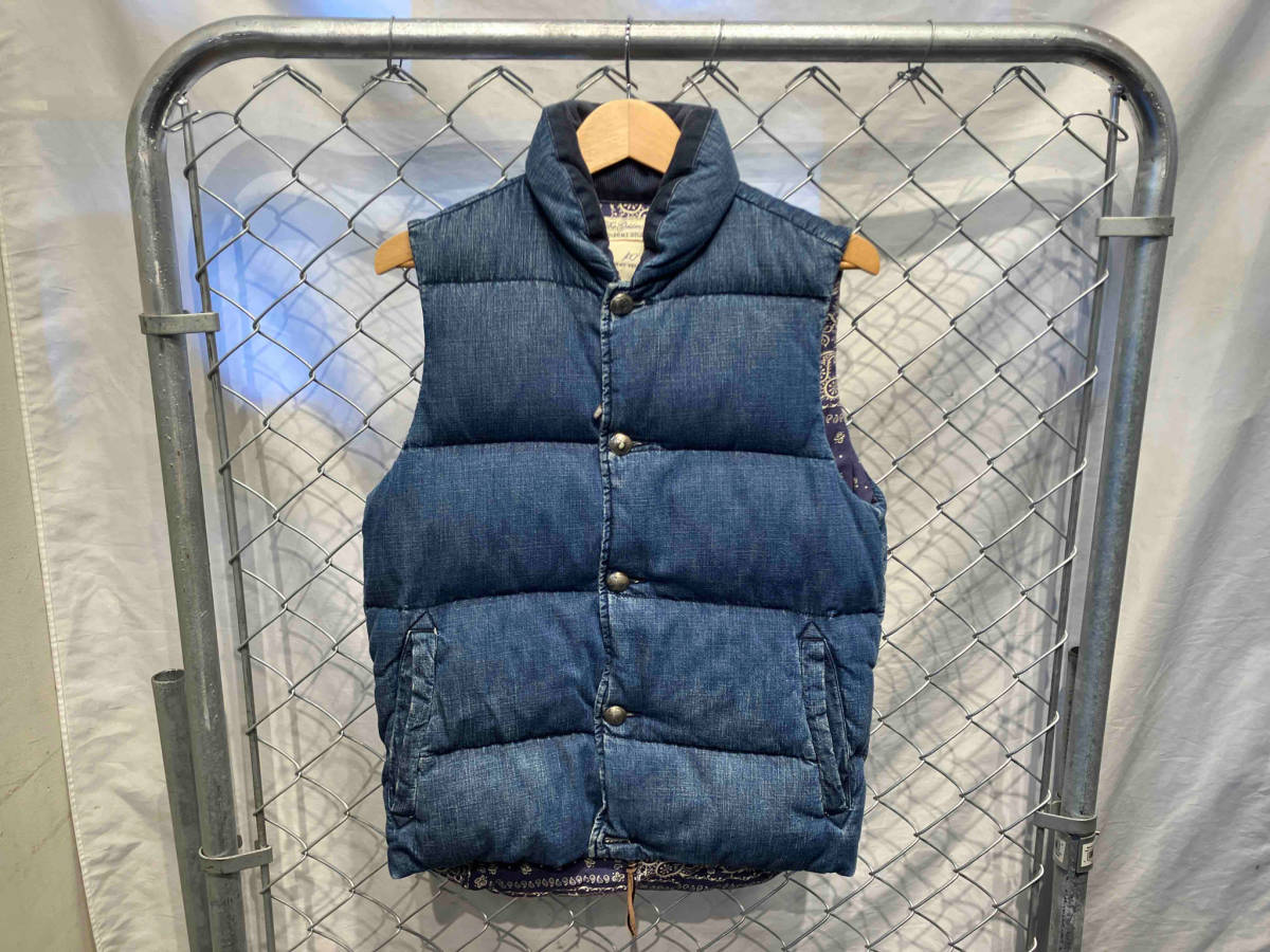 REMI RELIEF Denim down vest コンチョボタン S レミレリーフ 店舗受取