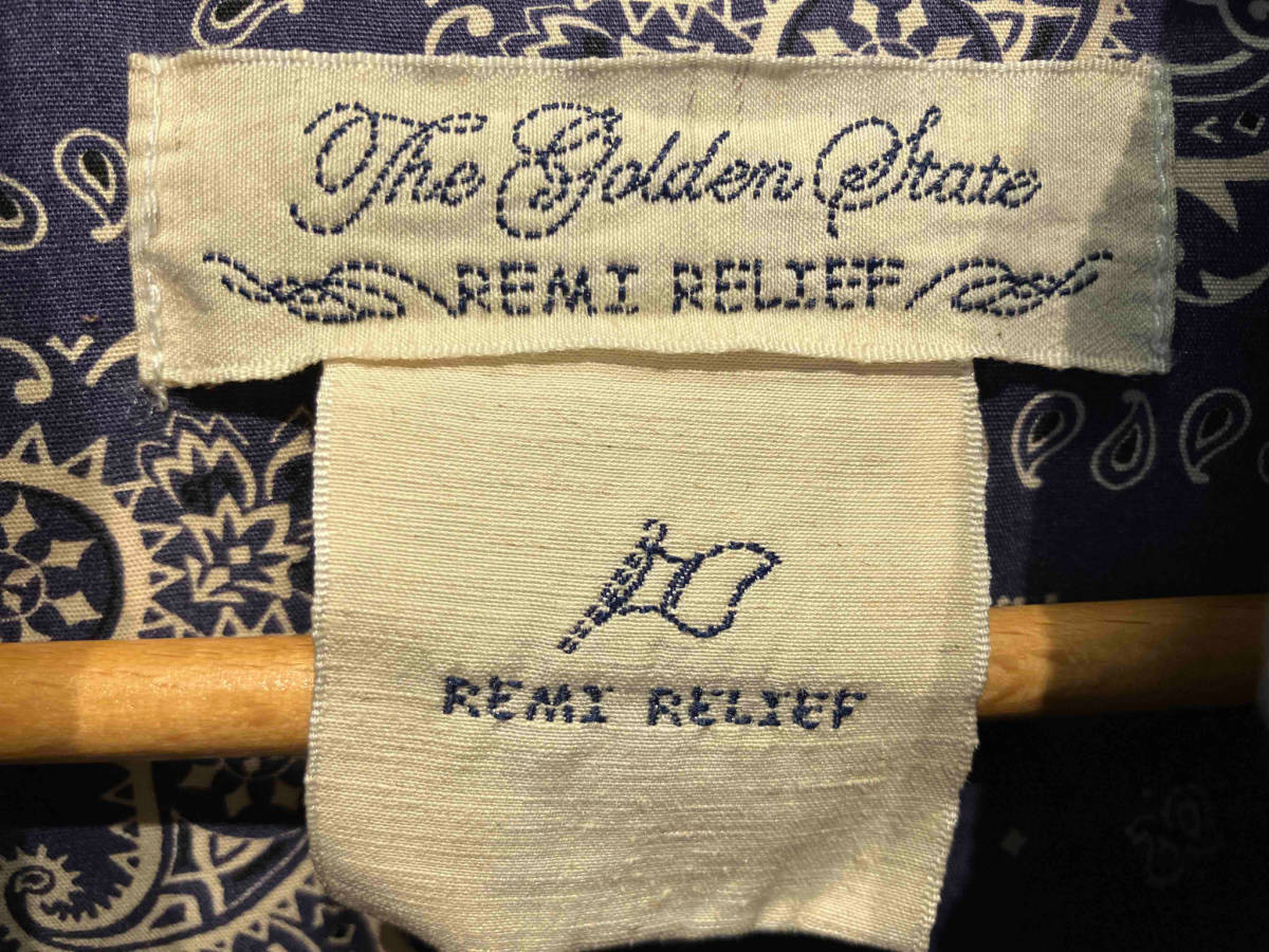 REMI RELIEF Denim down vest コンチョボタン S レミレリーフ 店舗受取