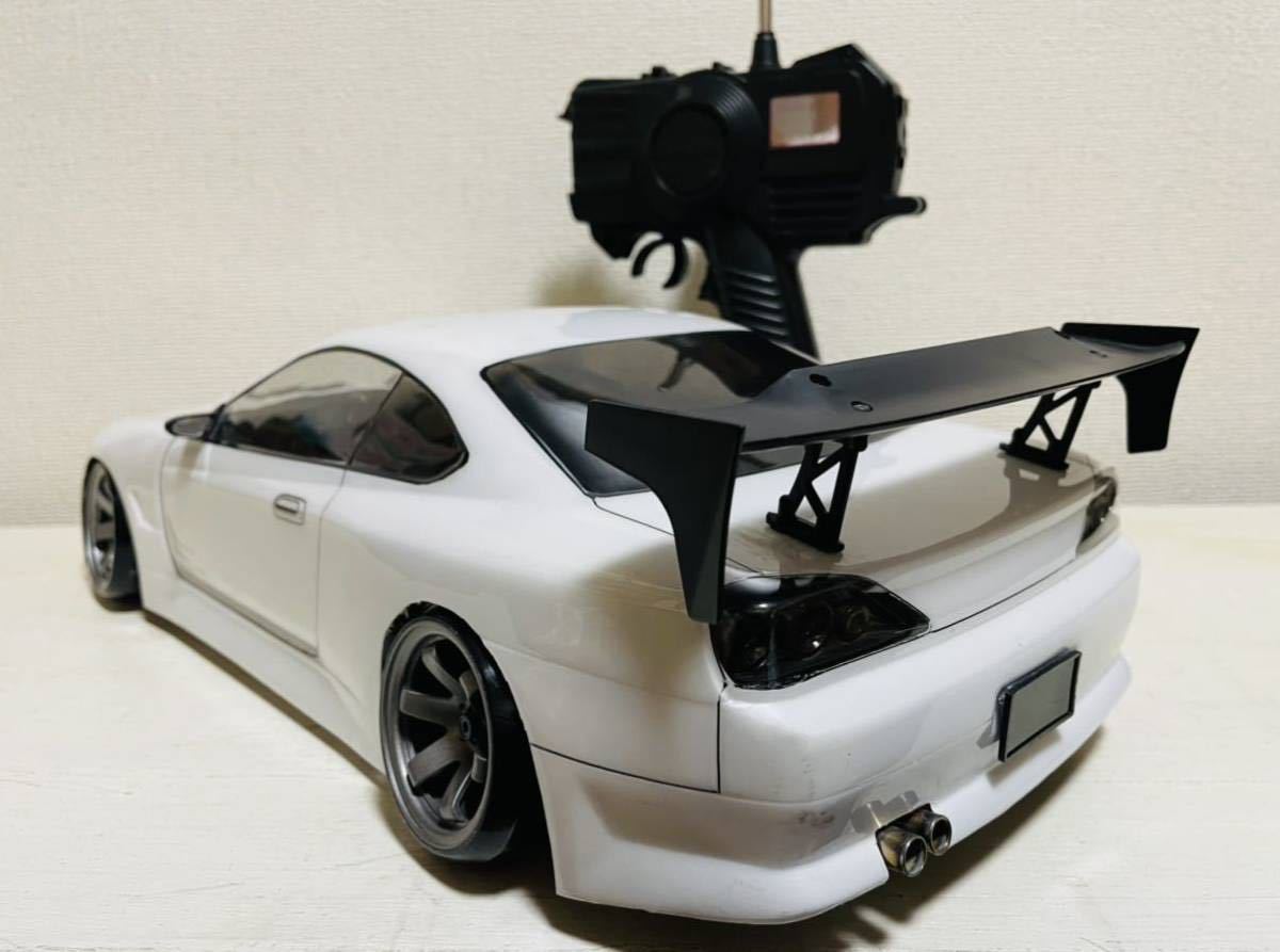 送受信機付セット 1/10 ヨコモ S15 シルビア LED付ヨコモ ドリパケ