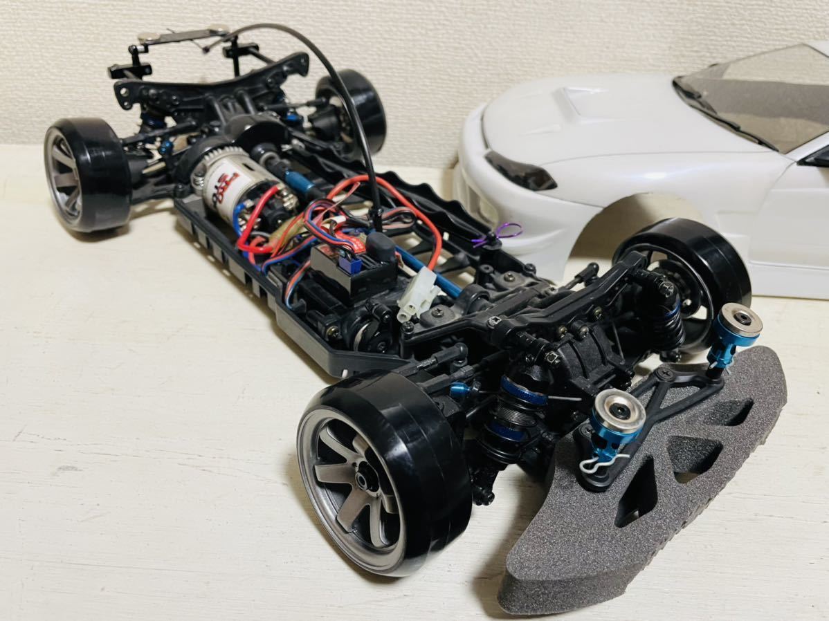 送受信機付セット 1/10 ヨコモ S15 シルビア LED付ヨコモ ドリパケ