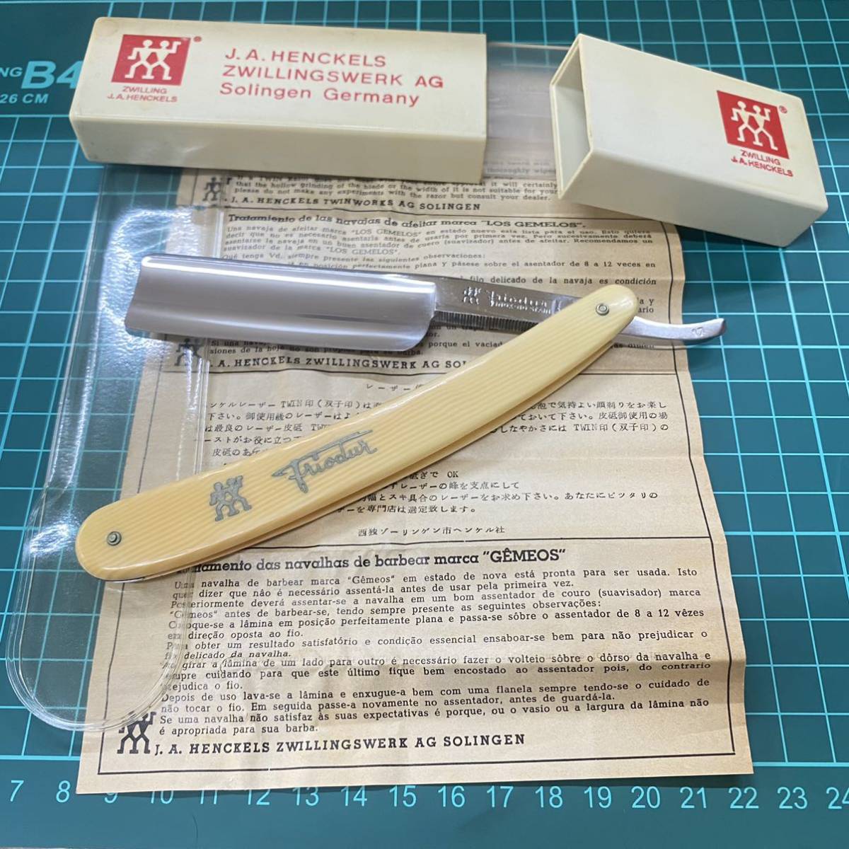 ○001 西洋剃刀 J.A HENCKELS. SOLINGEN ヘンケルス ゾーリンゲン17 元