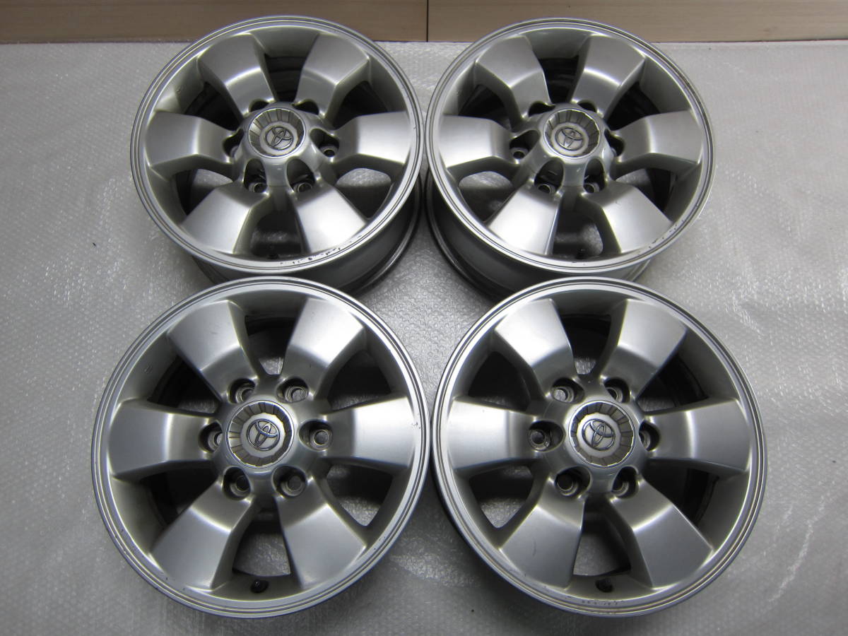 【お得，新作登場】 トヨタ 215系 ハイラックスサーフ 純正アルミホイール 16 x 7JJ +30 ハブ径106mm PCD139.7 x 6H ランドクルーザー プラド 等 流用(純正品)｜売買されたオークション情報、yahooの商品情報をアーカイブ 6穴