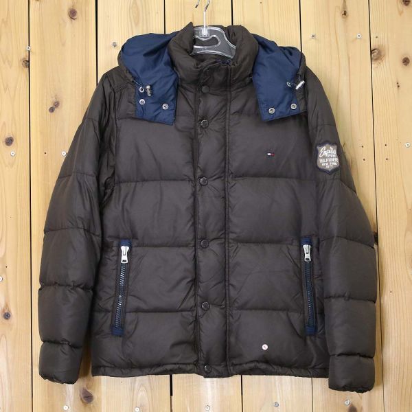 [D2156] トミーヒルフィガー ダウンジャケット ブラウン系 TOMMY HILFIGER