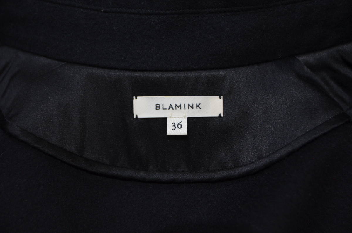 BLAMINK ブラミンク ウール カシミヤ フード ポンチョ ケープ コート 
