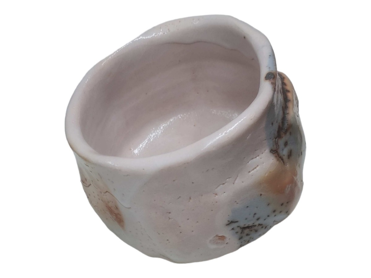 17107 柿下/安藤日出武/古美濃茶碗/茶器/煎茶道具/伝統工芸品/陶芸 