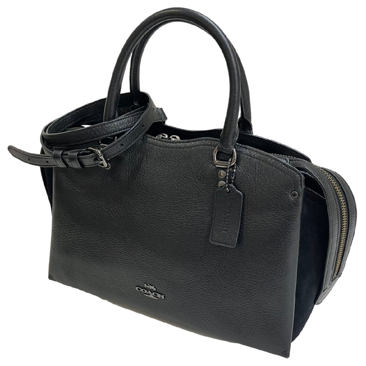 【未使用】COACH ハンドバッグ 2way ショルダーバッグ 黒 斜め掛け コーチ COACH ドリューサッチェル ハンドバッグ ショルダーバッグ
