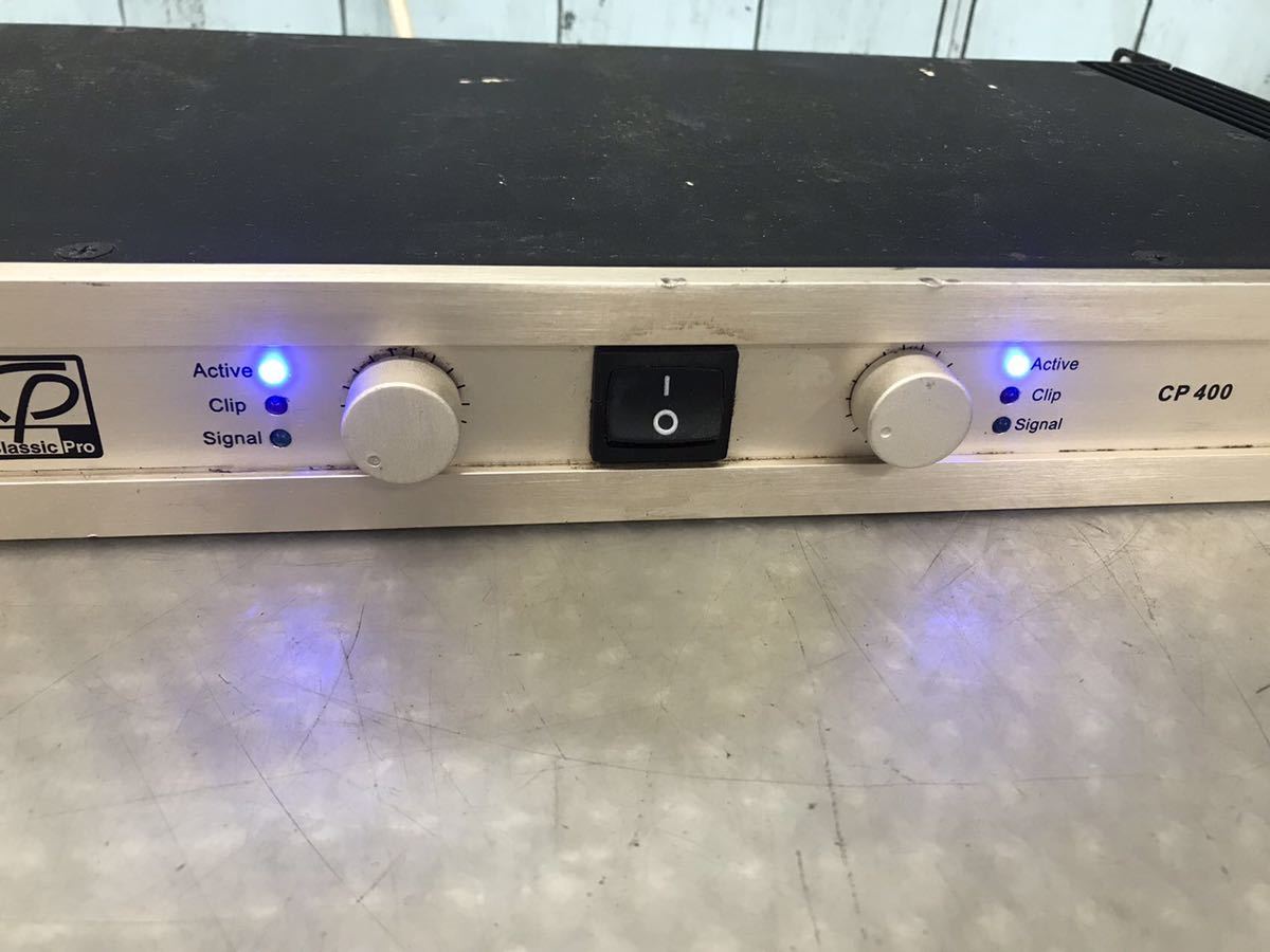 オーディオ機器 Classic Pro CP400 パワーアンプ 通電確認のみ