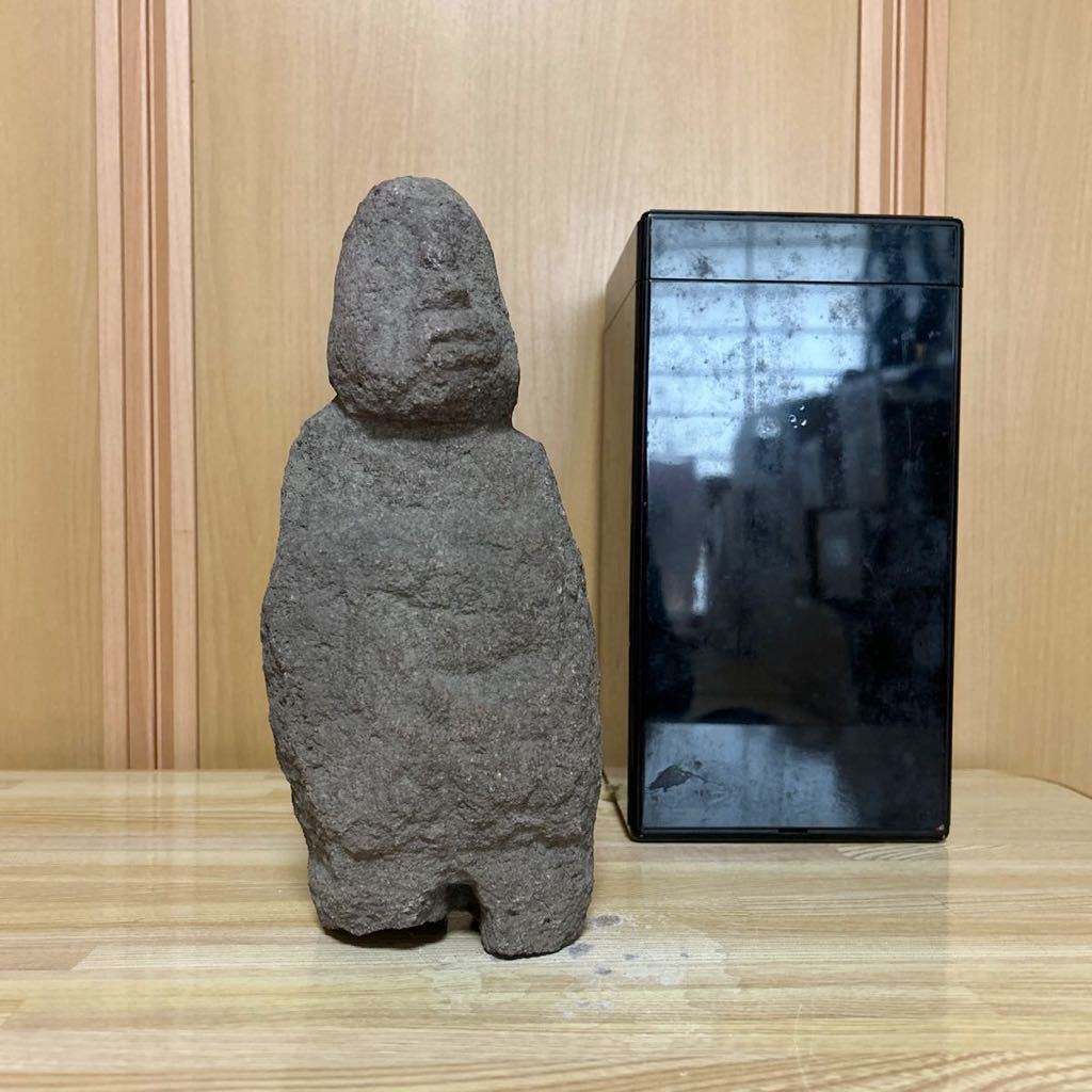 古墳期　石人　高25cm 検　神像　縄文土器　弥生土器　土師器　須恵器　土偶　埴輪　勾玉　青銅器　銅矛　銅鐸　独鈷石　石棒　石器　仏像 | 文化遺産オンライン 石川県 □縄文期 濃い色味 発掘出土品