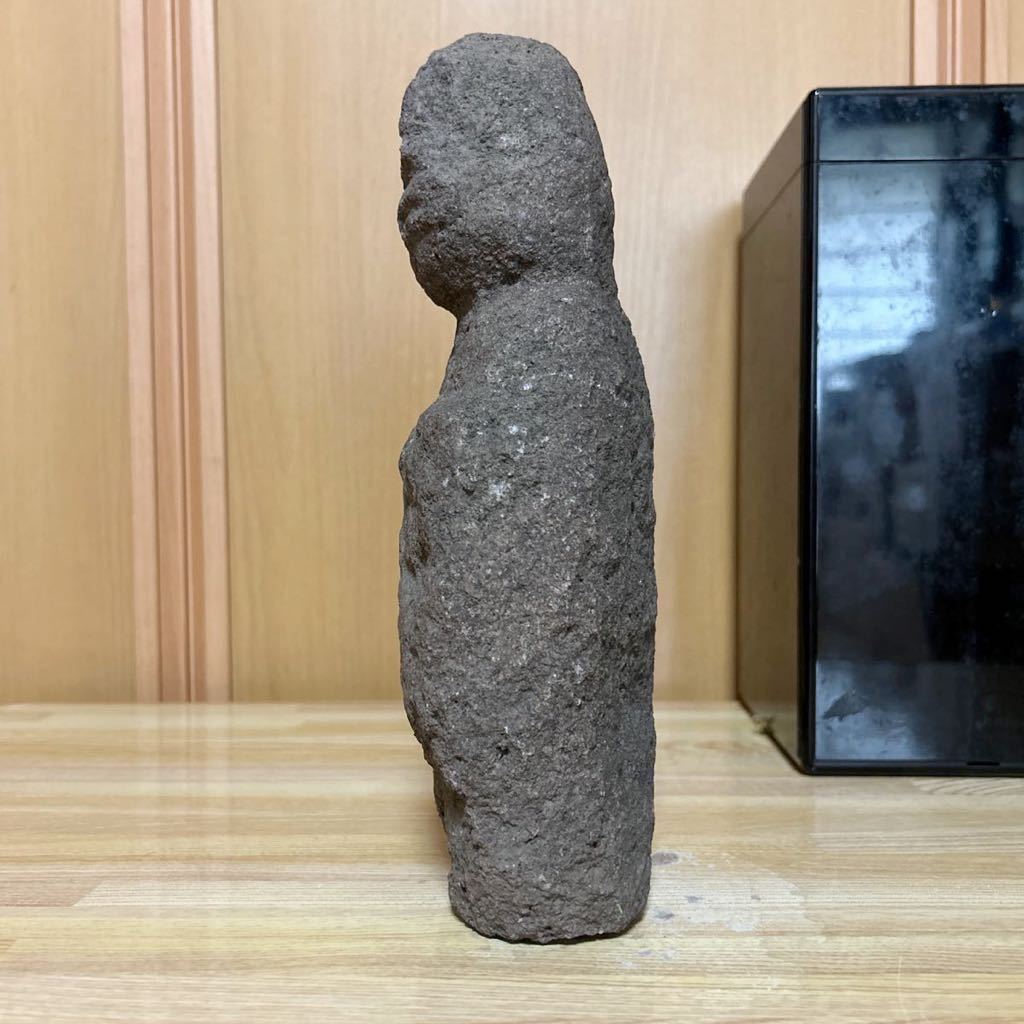 古墳期　石人　高25cm 検　神像　縄文土器　弥生土器　土師器　須恵器　土偶　埴輪　勾玉　青銅器　銅矛　銅鐸　独鈷石　石棒　石器　仏像 | 文化遺産オンライン 石川県 □縄文期 濃い色味 発掘出土品