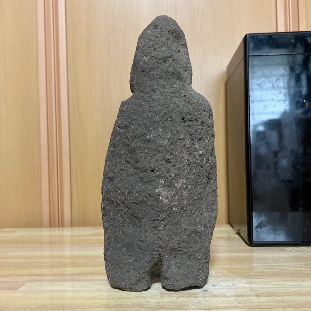 古墳期　石人　高25cm 検　神像　縄文土器　弥生土器　土師器　須恵器　土偶　埴輪　勾玉　青銅器　銅矛　銅鐸　独鈷石　石棒　石器　仏像 | 文化遺産オンライン 石川県 □縄文期 濃い色味 発掘出土品