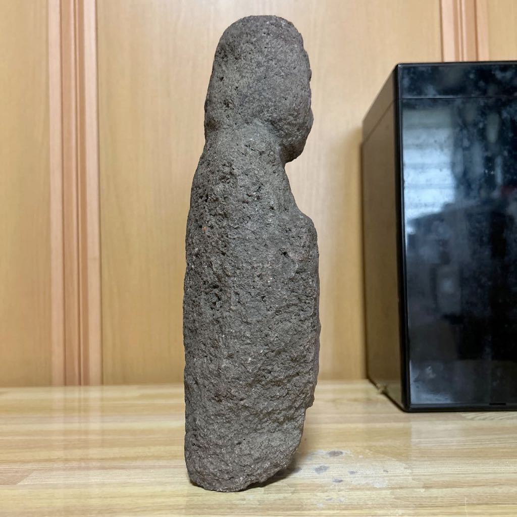 古墳期　石人　高25cm 検　神像　縄文土器　弥生土器　土師器　須恵器　土偶　埴輪　勾玉　青銅器　銅矛　銅鐸　独鈷石　石棒　石器　仏像 | 文化遺産オンライン 石川県 □縄文期 濃い色味 発掘出土品