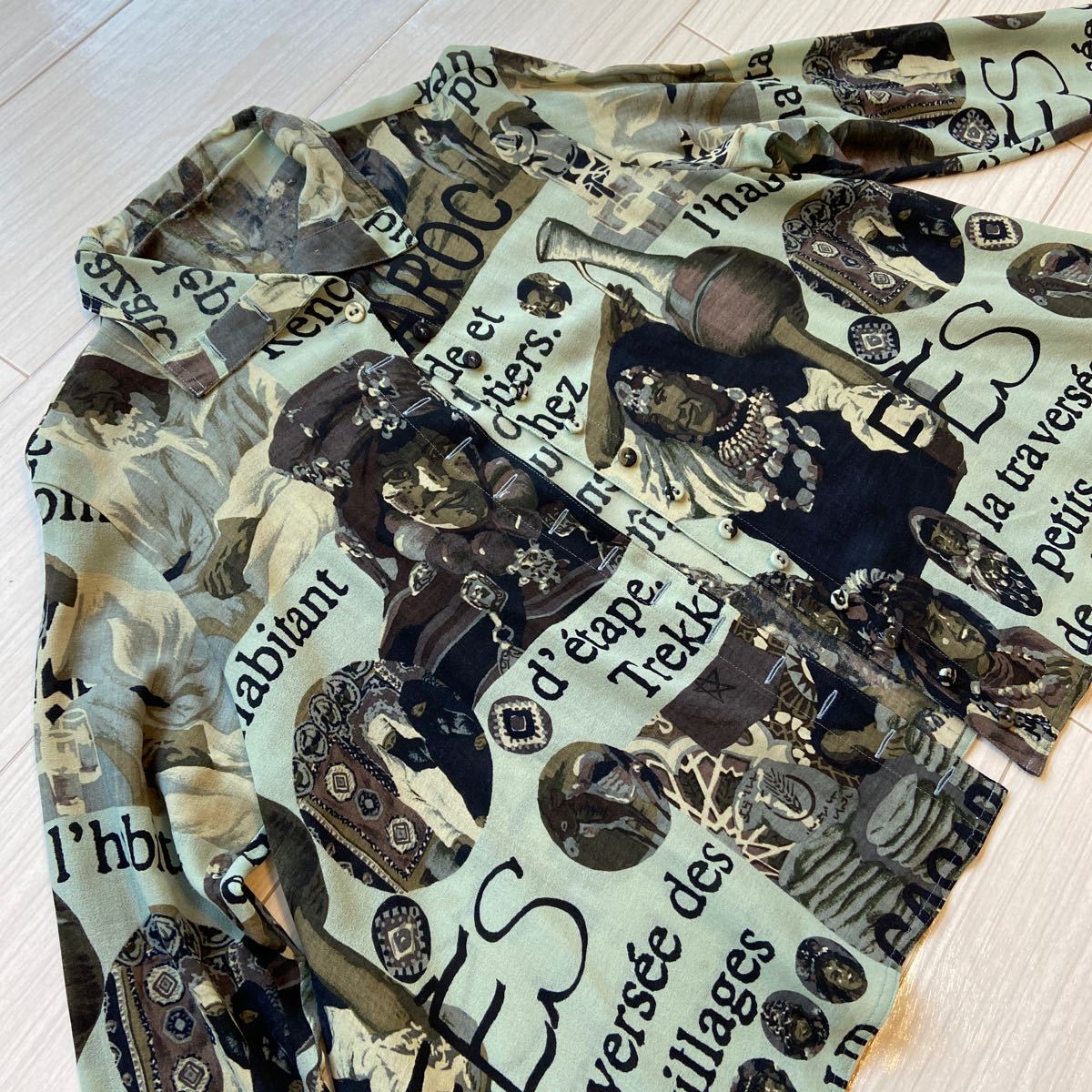 トクコプルミエヴォル TOKUKO 1er VOL プリント シャツ 総柄シアー シフォン 長袖 