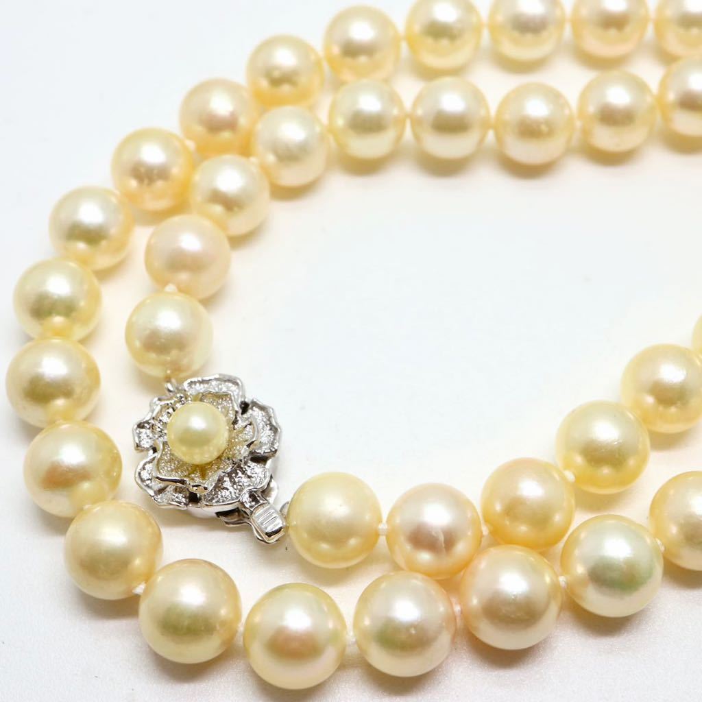 大珠!!《アコヤ本真珠ネックレス》N 8.5-9.0mm珠 47.7g 44.5cm pearl necklace jewelry ジュエリー EA0/EA5