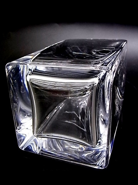 e10656 Daum France スクエア ガラス デカンタ 元箱 Daum Glass France