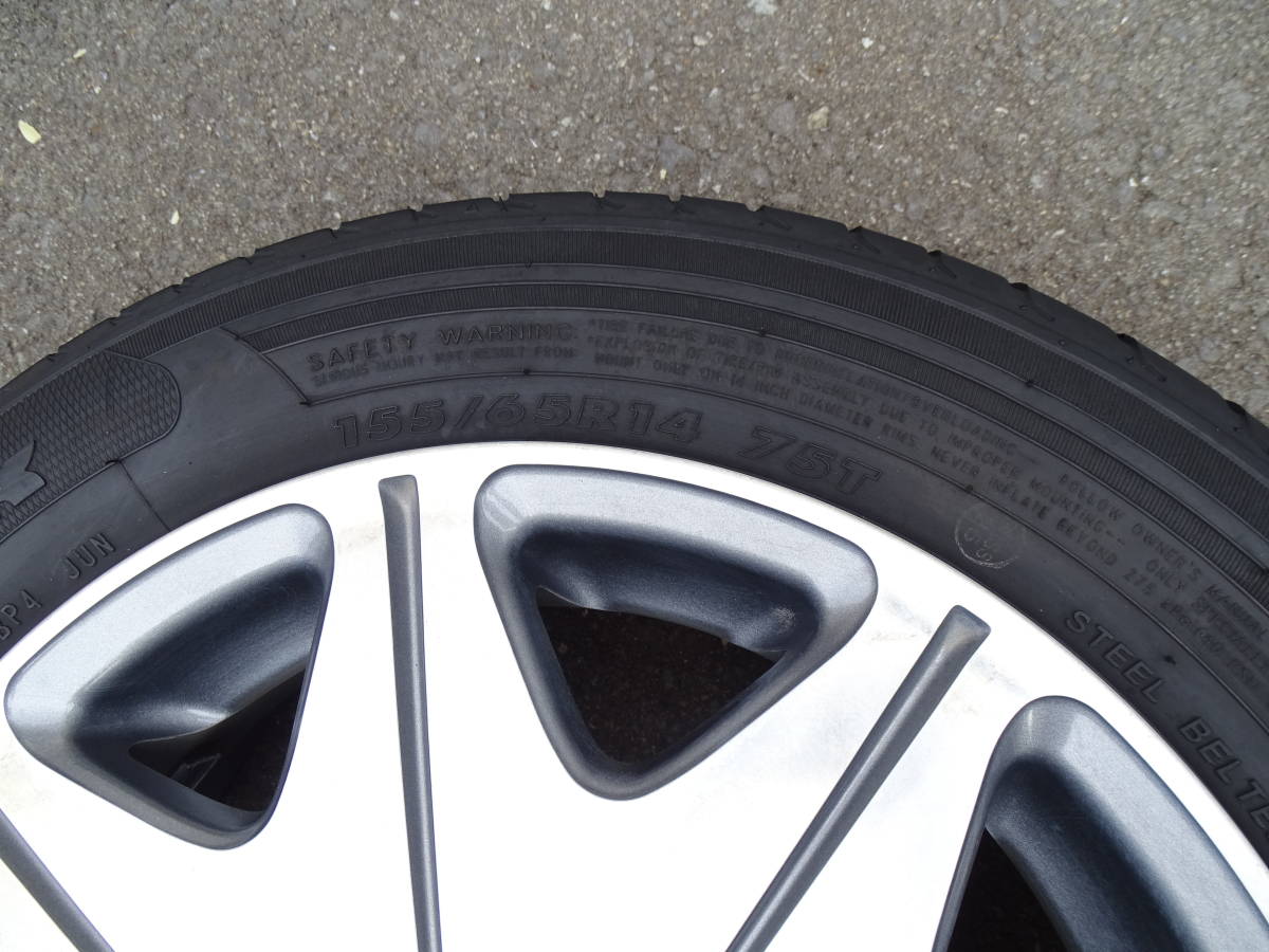 BRALIMAN 14アルミ＆2020年 155/65R14 タイヤ 14X4.5JJ４穴 PCD100+45 ミラカスタム アルト タント パレット ワゴンR エブリィ ライフ 他 155&frasl;65R14 NEWNO 75H 14)夏タイヤ 選べるホイール(155&frasl;65-14 4本