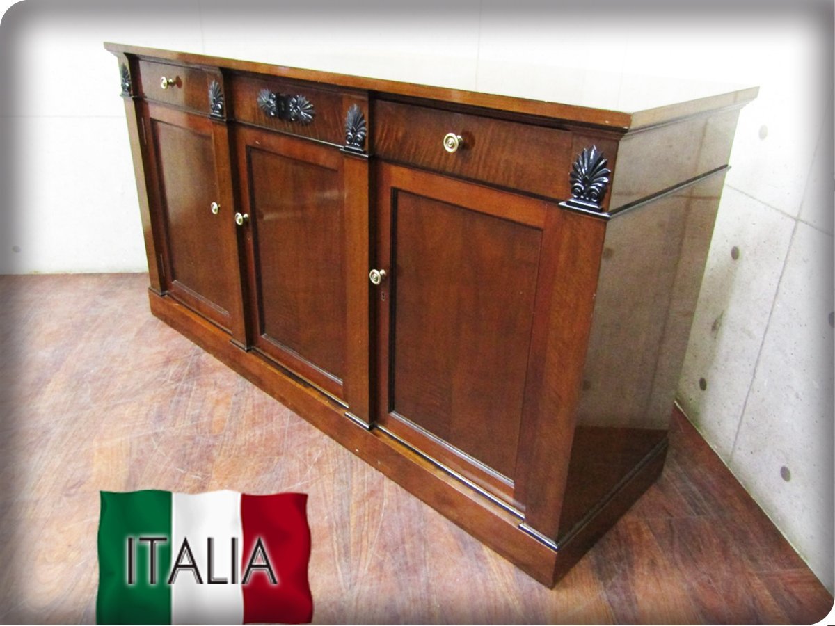 T269☆展示品☆シノワズリ サイドボード チェスト 中国家具 箪笥 金箔