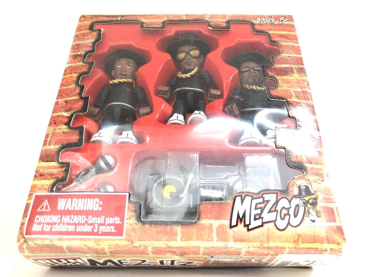 送料無料 1円～ 未開封 フィギュア RUN DMC MEZ-ITZ メズコ ラッパー ヒップホップ DJ 3人組 MEZCO