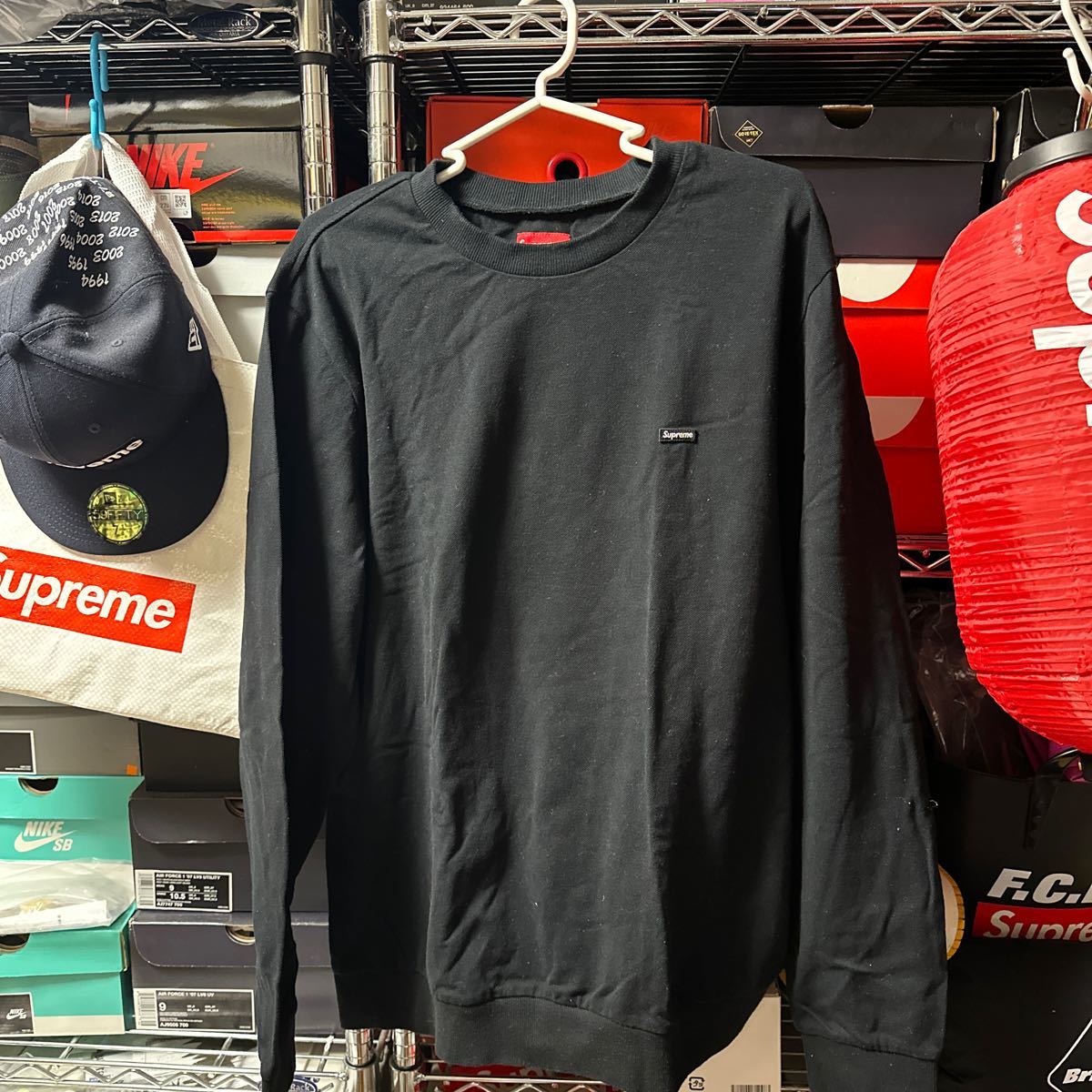 シュプリーム Supreme ロンT 黒 厚手ロンT ボックスロゴ SUPREME