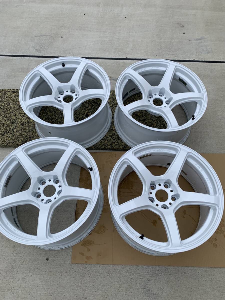 WORK EMOTION T5R ホワイト 18×9.5J＋22 114.3 5穴 4本セット 観覧