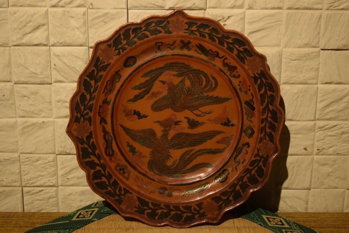 HZ122 【平安 千穂 造】黒漆塗 菊桐蒔絵中棗・高台寺蒔絵棗 高7cm 重