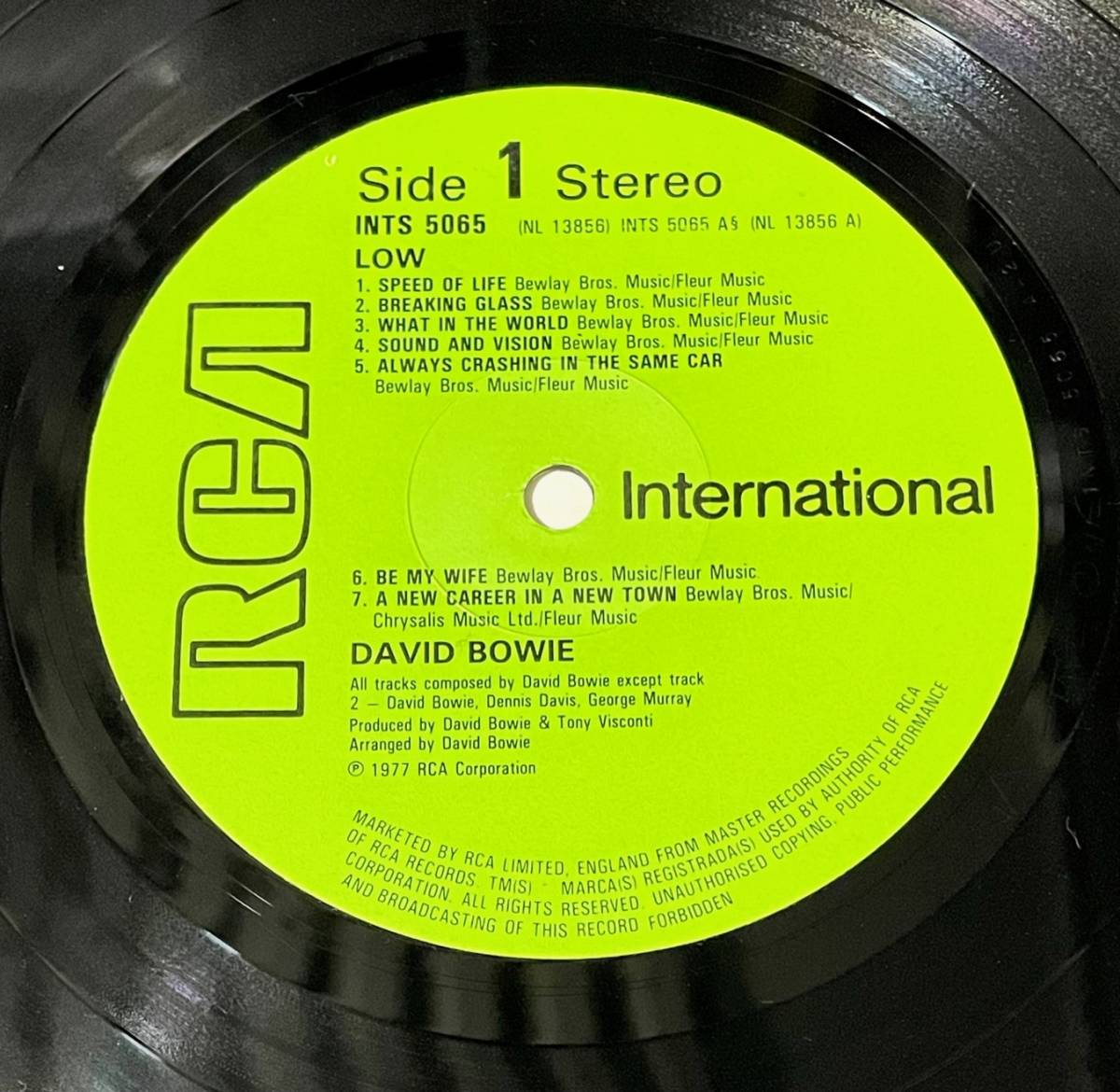 [UK盤] David Bowie Low デヴィッド・ボウイ ロウ Brian Eno ブライアン・イーノ CS付
