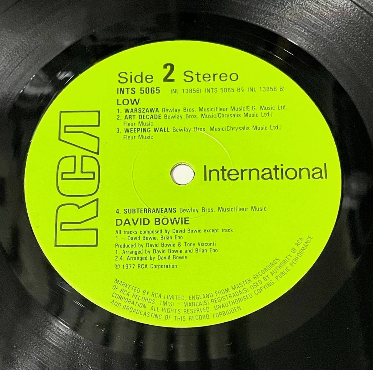 [UK盤] David Bowie Low デヴィッド・ボウイ ロウ Brian Eno ブライアン・イーノ CS付