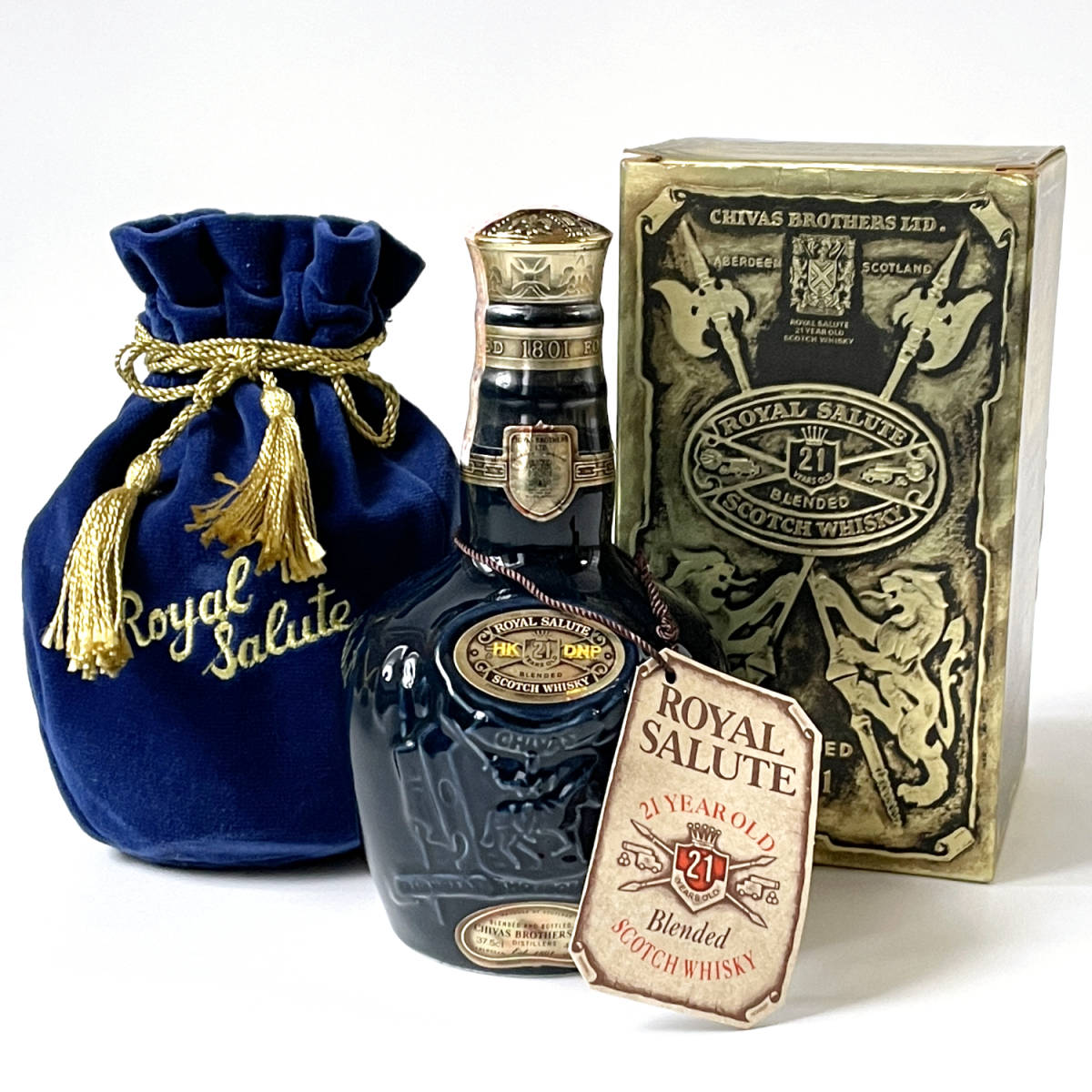 未開栓 ROYAL SALUTE ロイヤル サルート 21年 青 ブルー 陶器ボトル