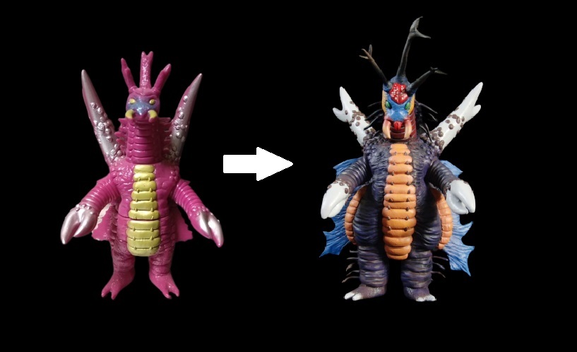 ソフビ改造】旧ウルトラ怪獣シリーズ 大蟻超獣アリブンタ【リペイント