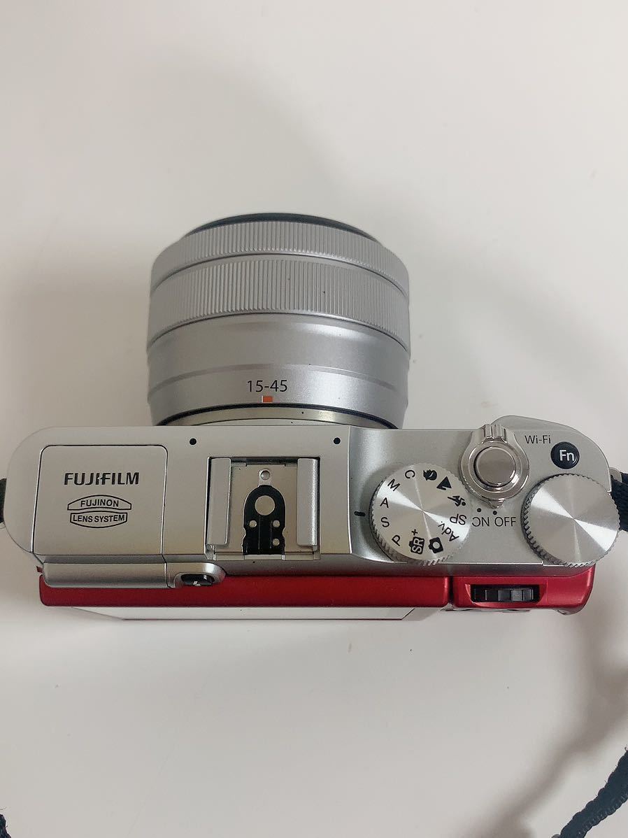 デジタルカメラ FUJIFILM X-A1 レッドミラーレス 一眼 通電確認済み X