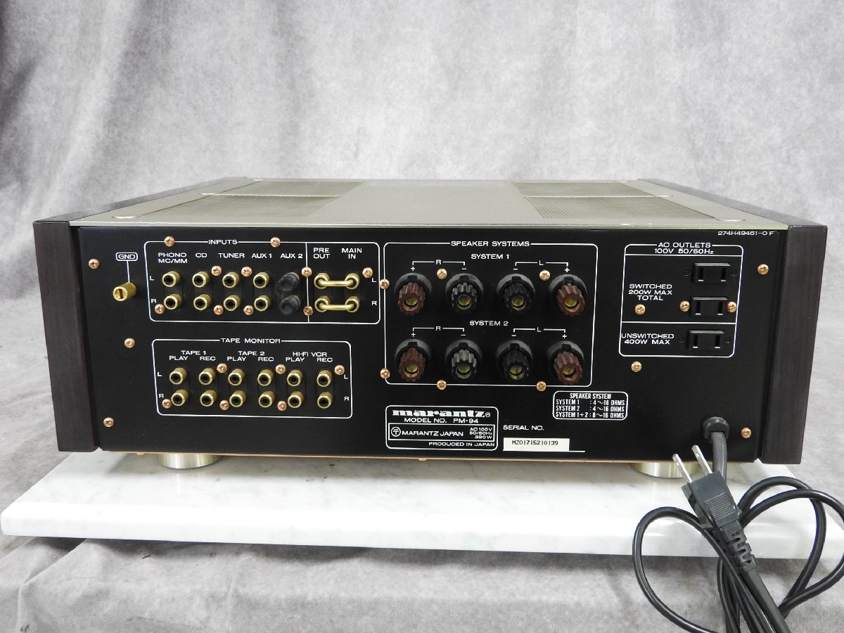 プリメインアンプ marantz マランツ PM-94 pm-94 B16 ジャンク Marantz