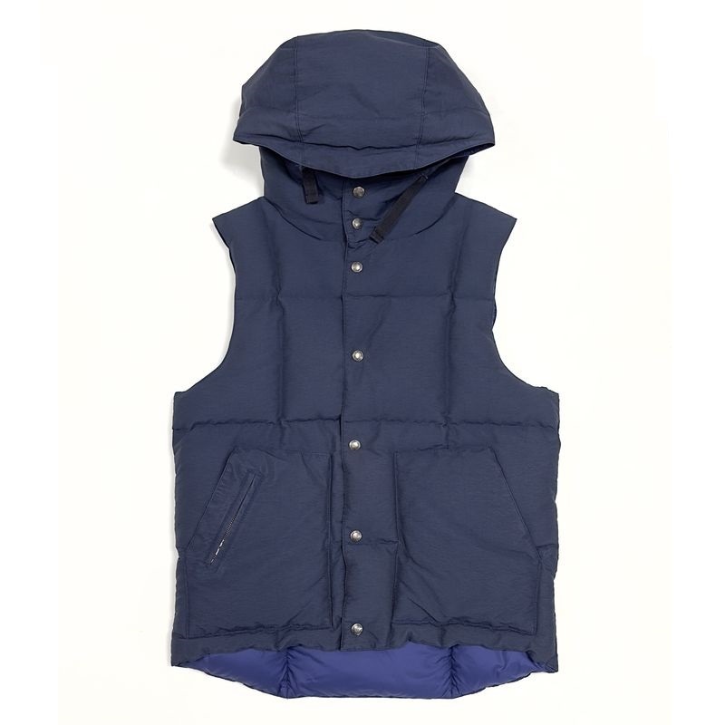 ENGINEERED GARMENTS エンジニアードガーメンツ 60/40 DOWN VEST HOODY ロクヨンクロス フード ダウンベスト / Mサイズ / 紺 ネイビー