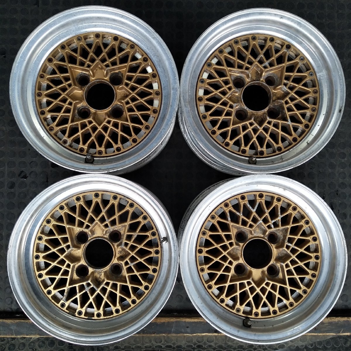 管理番号：S10-26【4本価格】【14x6.5J 4x114.3 ET+15 ハブ74】SPEED STAR STAR FORMULA・旧車等・直接引取可能・下取り可能