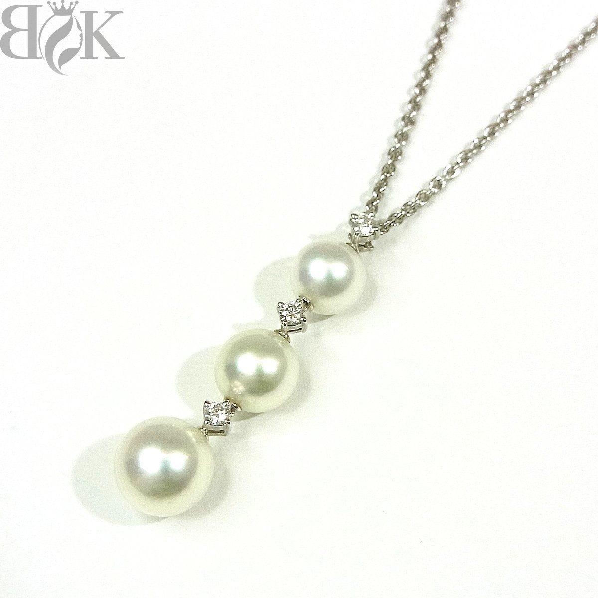 MIKIMOTO ネックレス パール - ミキモト ダイヤ PP MIKIMOTOミキモト 
