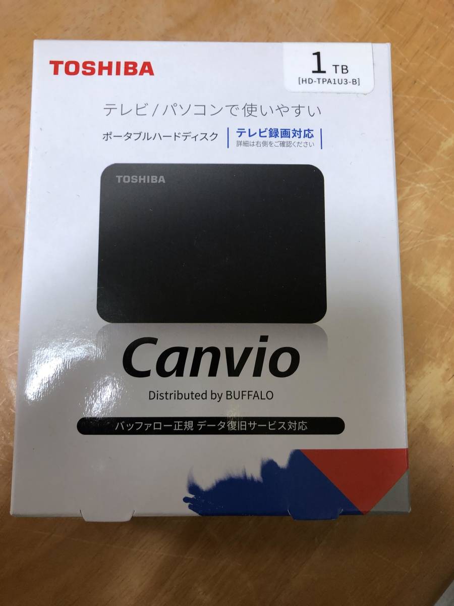 【未開封】TOSHIBA ポータブルHDD Canvio 1TB