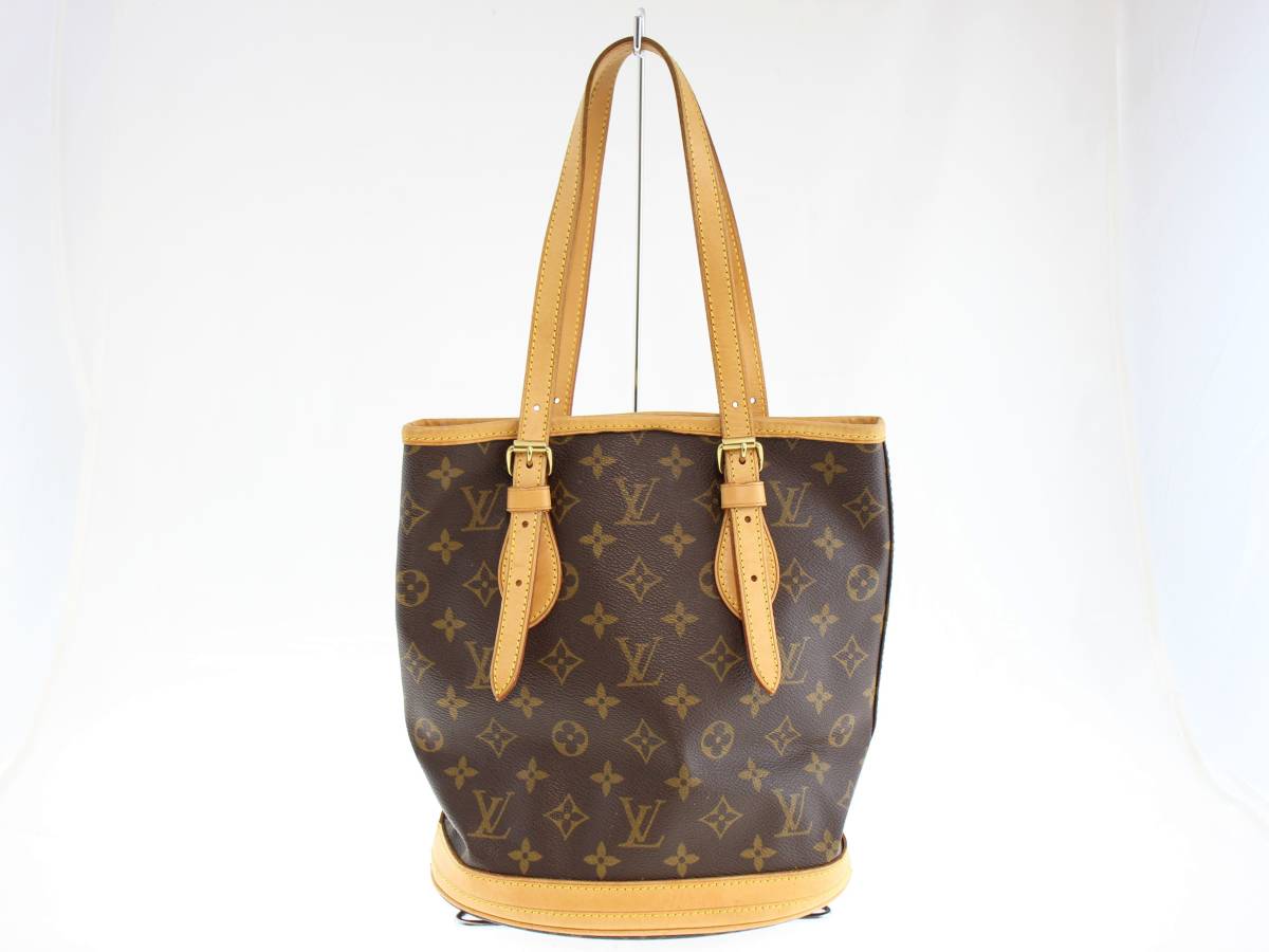 Louis Vuitton バケットPMハンドバッグ M42238 モノグラム ◇ 1000円スタート LOUIS VUITTON / ヴィトン M42238 バケットPM