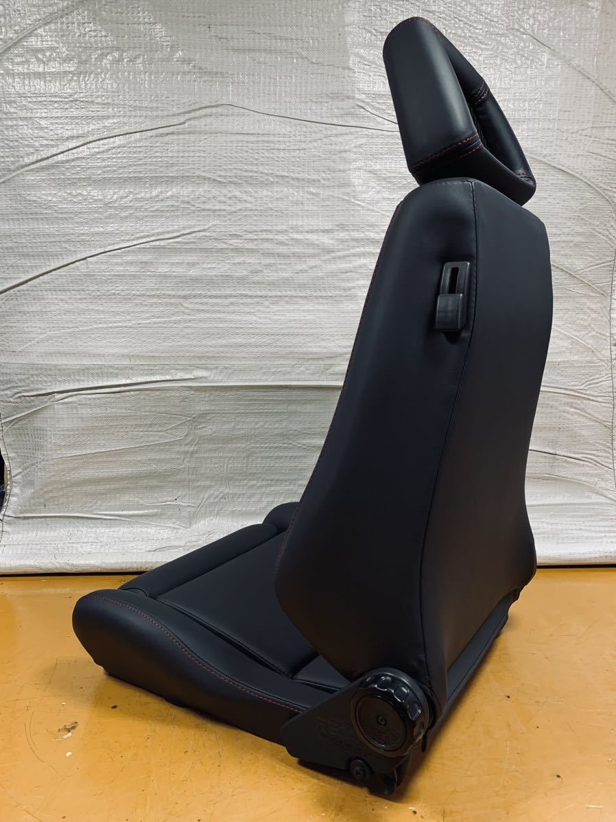 38.39.レカロ RECARO 2脚セット LX-L 黒フェイクレザー張り替え 張替え 