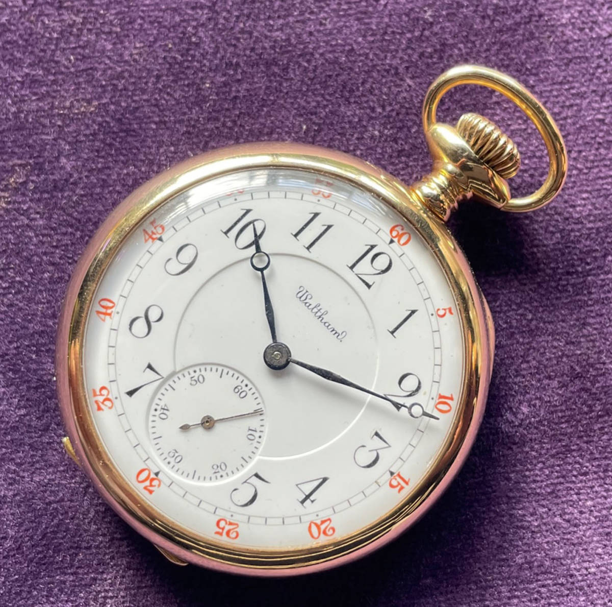 18K 18金無垢　懐中時計　ウォルサム　リバーサイド　マキシマス　23J 12S Waltham Riverside Maximus model 1894