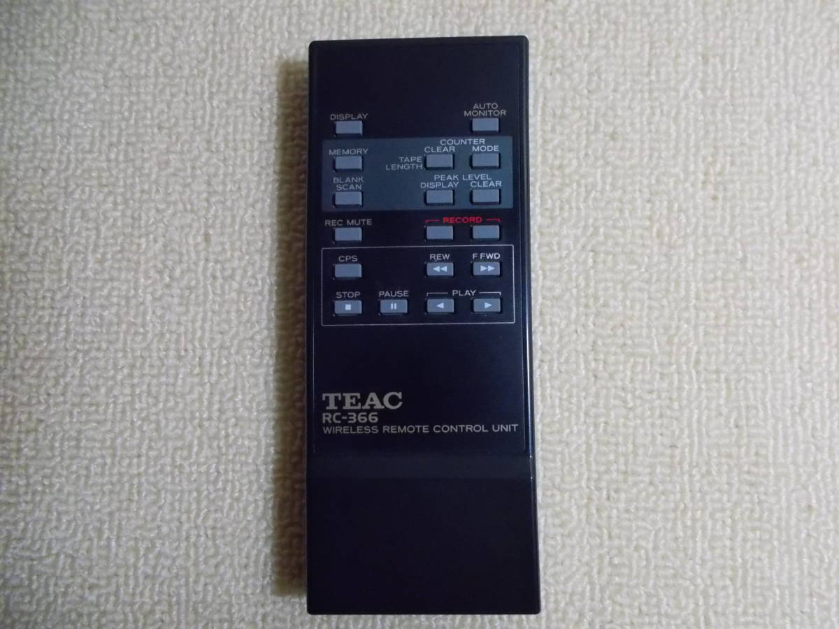 TEAC ティアック R-9000 カセットデッキ リモコン RC-366 取扱説明書