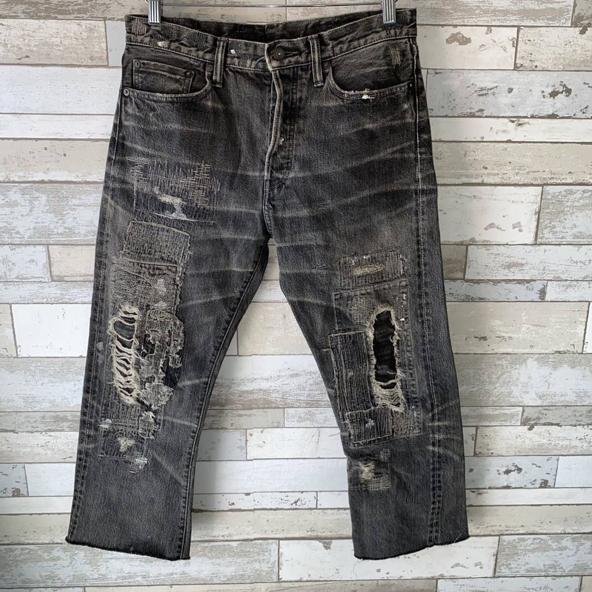 KAPITAL ダメージ加工デニム カットオフ size32 日本製