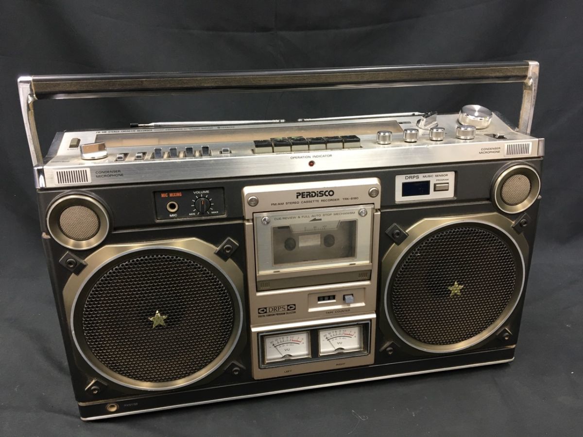 HITACHI ヒタチ ラジカセ アンティーク 1104-218MK⑯22338 ラジカセ HITACHI 日立 TRK-8180 / FM/AM ステレオ