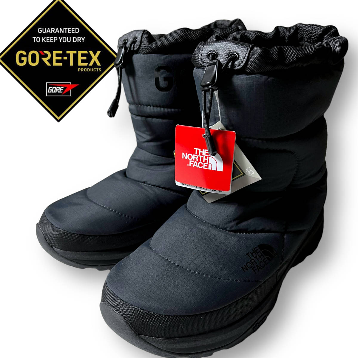 新品 THE NORTH FACE ノースフェイス GORE-TEX 撥水 中綿THINSULATE ヌプシブーティ ダウンブーツ アウトドア 27cm NF51971 ◆B2286