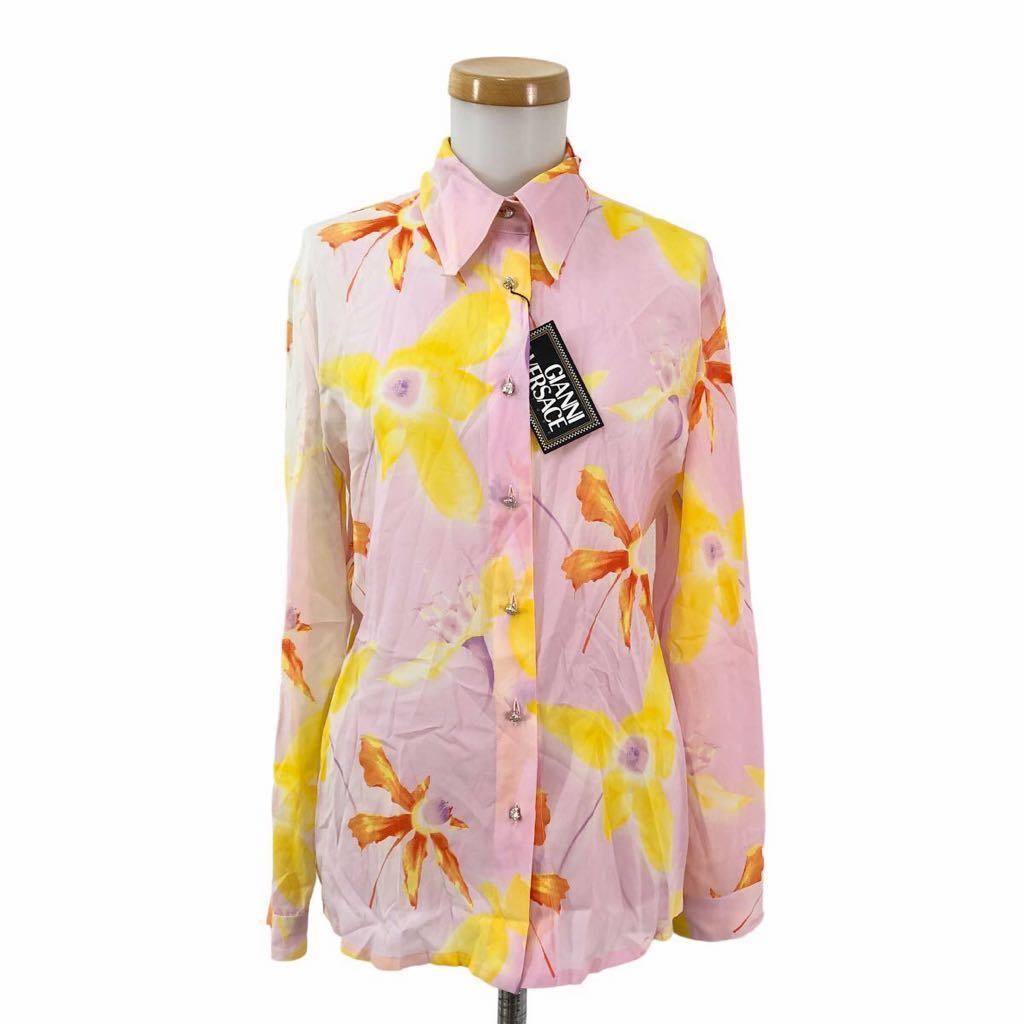 Nm172-81 イタリア製 GIANNI VERSACE ジャンニヴェルサーチ シルク 絹