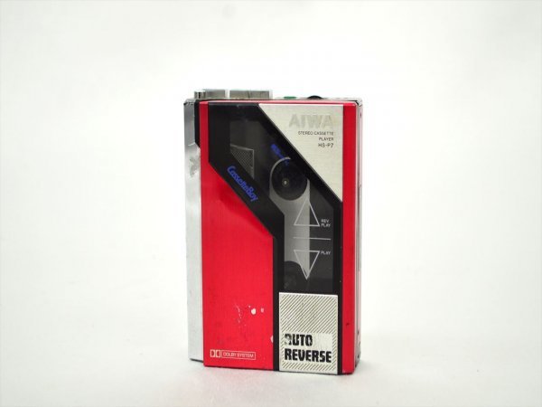 KM515●ジャンク品●AIWA アイワ　HS-P7　カセットボーイ カセットプレイヤー　昭和レトロ　