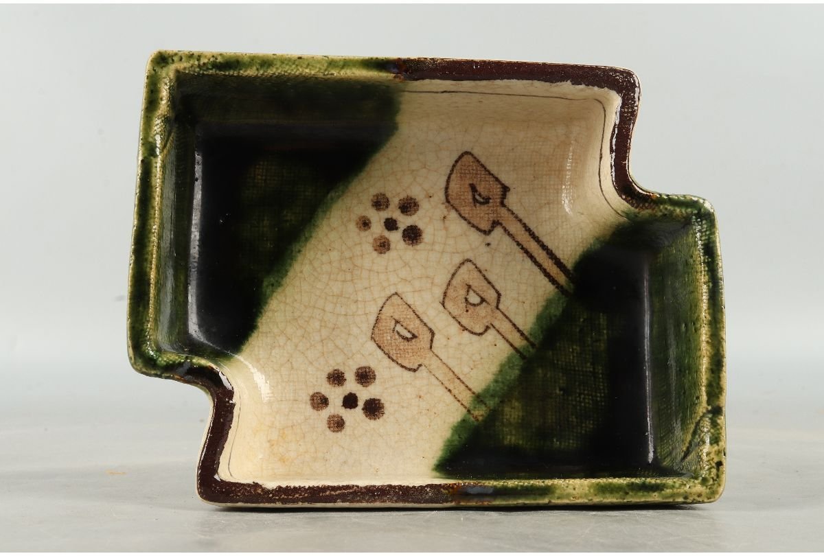 メルカリ ホーム 梅村晴峰 赤津焼 織部茶碗 共箱 茶道具 梅村晴峰作