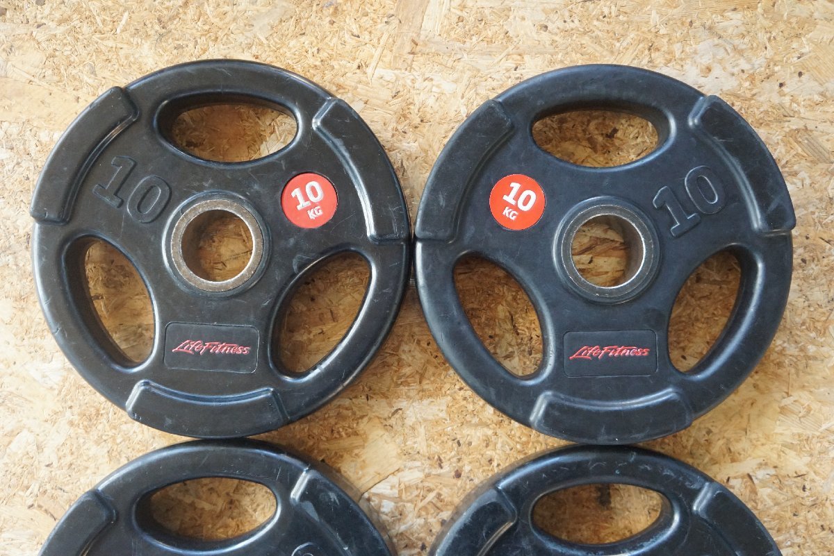 [QS][G942617S] 4点セット Life Fitness ライフフィットネス 10㎏ ウェイト プレート ダンベル バーベル フィットネス トレーニング機器 Life Fitness G4 0 devices Chest