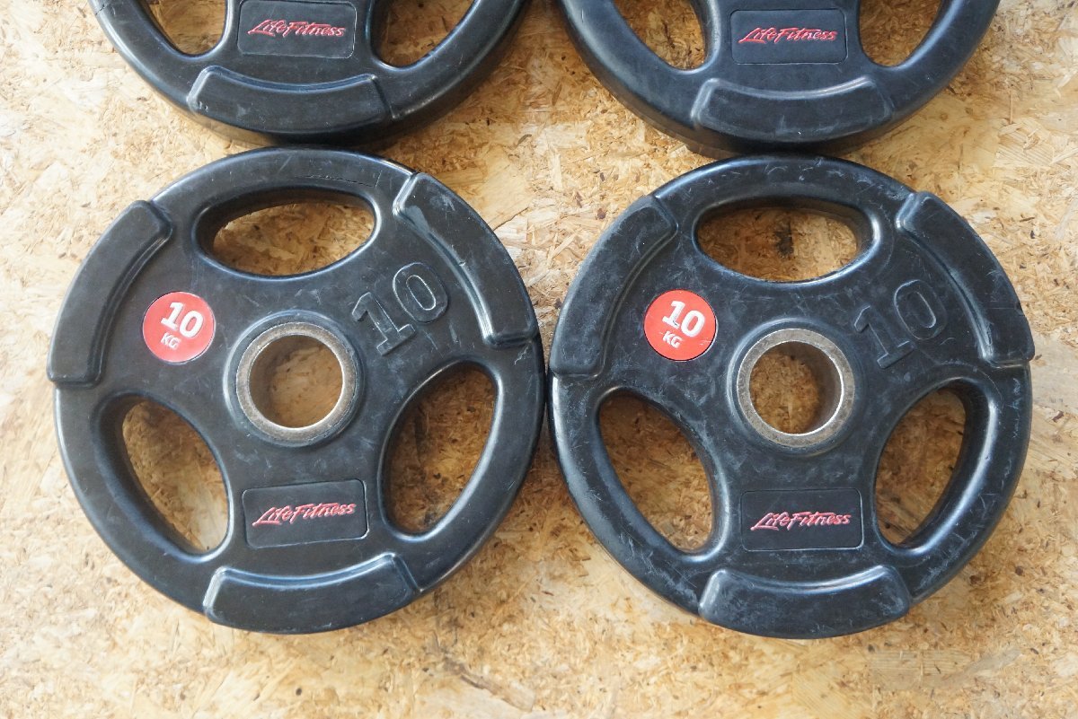[QS][G942617S] 4点セット Life Fitness ライフフィットネス 10㎏ ウェイト プレート ダンベル バーベル フィットネス トレーニング機器 Life Fitness G4 0 devices Chest